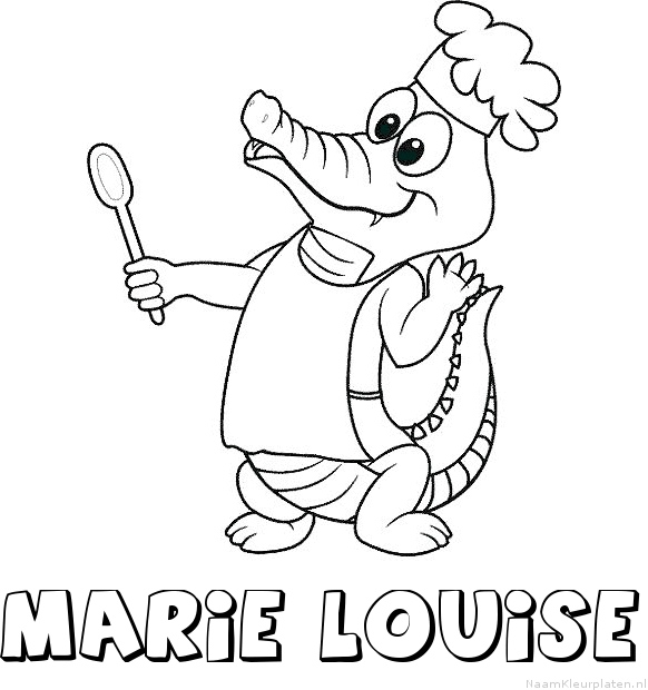 Marie louise krokodil kleurplaat